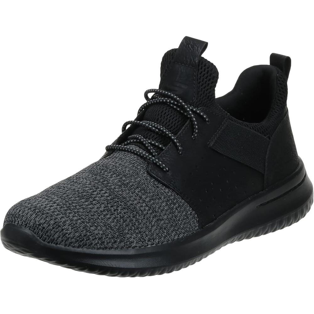 imageSkechers Mens Classic FitDelsonCamden SneakerBlack Bbk Black Mesh W Synthetic