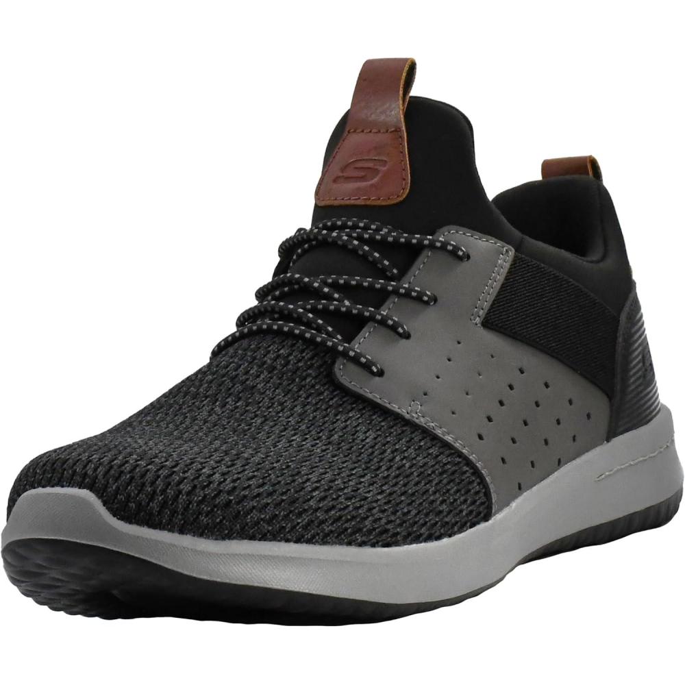 imageSkechers Mens Classic FitDelsonCamden SneakerBlackGrey