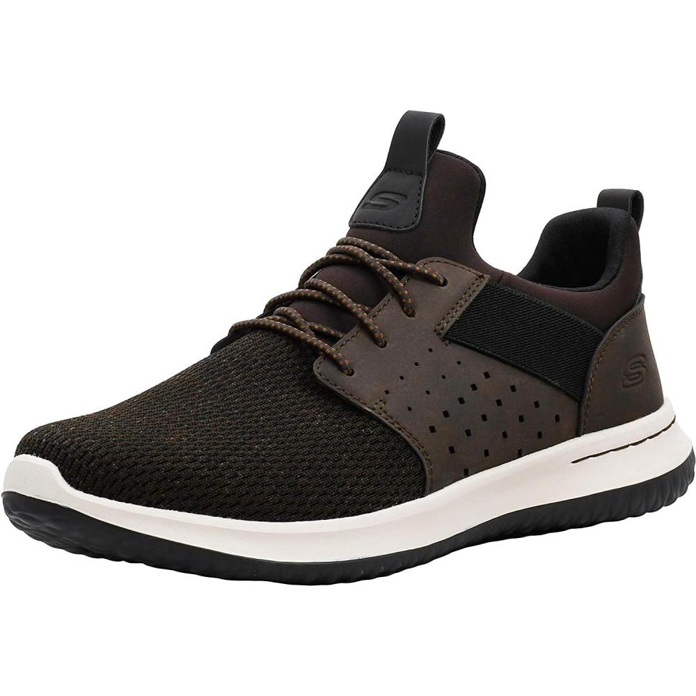 imageSkechers Mens Classic FitDelsonCamden SneakerChocolate