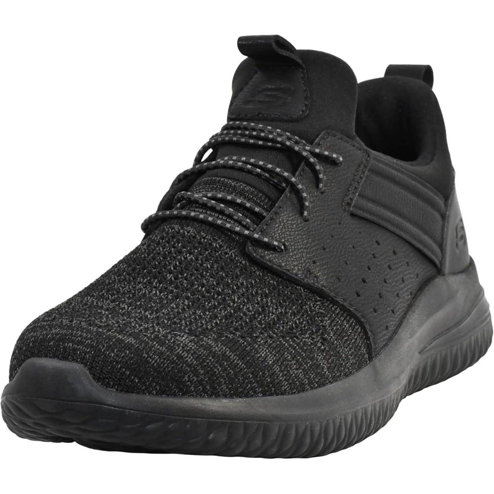 imageSkechers Mens Delson 30 Cicada SneakerBlackBlack