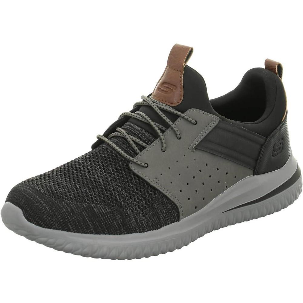 imageSkechers Mens Delson 30 Cicada SneakerBlackGrey