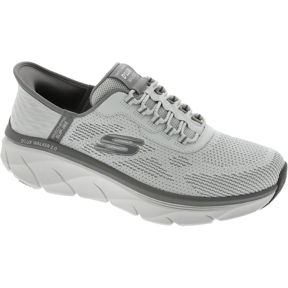 imageSkechers Mens Dlux Walker 20 Rezinate Hands Free SlipinGray Knit