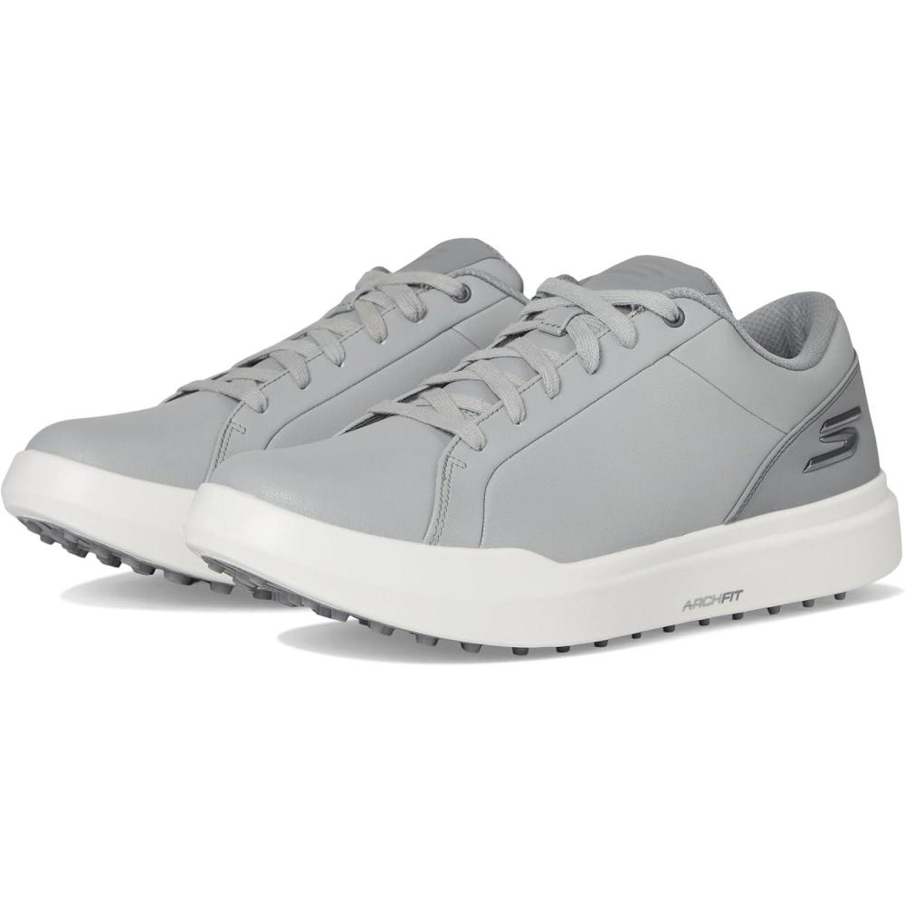 imageSkechers Mens Drive 6 Arch Fit Leather Relaxed Fit Spikeless Golf ShoeGrey