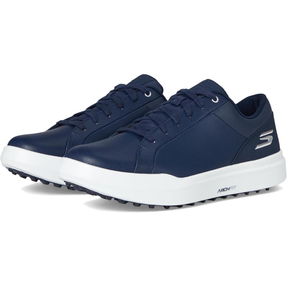 imageSkechers Mens Drive 6 Arch Fit Leather Relaxed Fit Spikeless Golf ShoeNavy