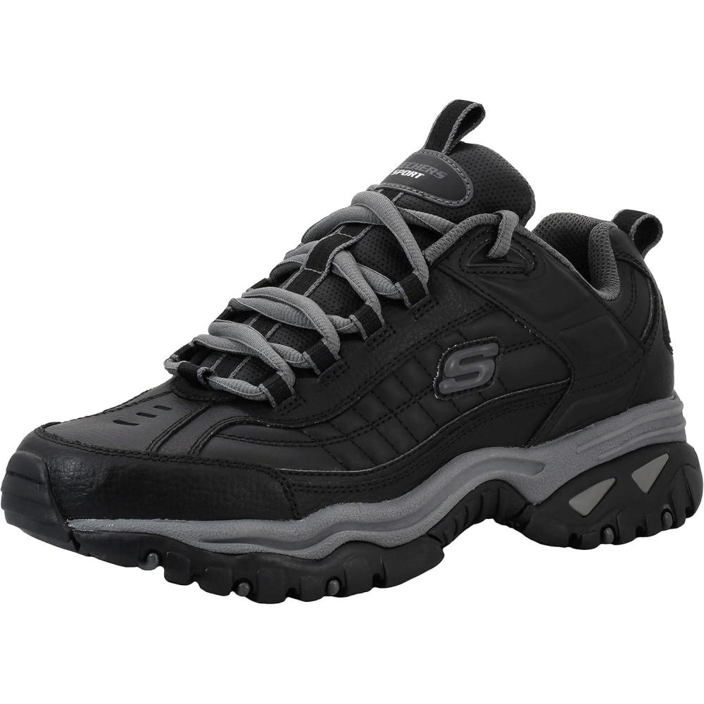 imageSkechers Mens Energy Afterburn SneakersBlackCharcoal