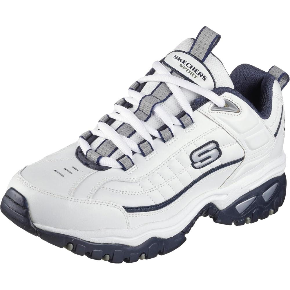 imageSkechers Mens Energy Afterburn SneakersWhiteNavy