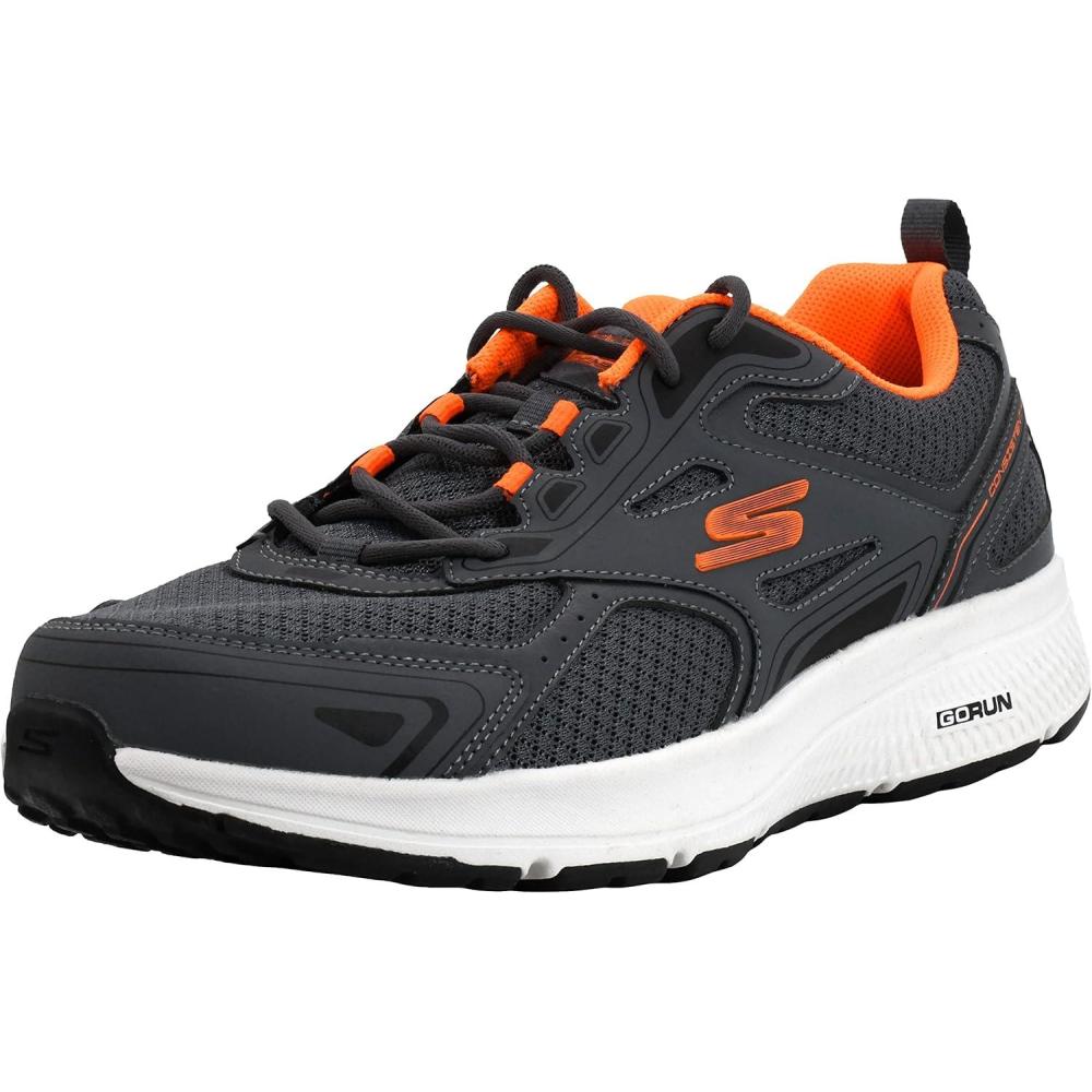 imageSkechers Mens GOrun ConsistentSneakerCharcoalOrange
