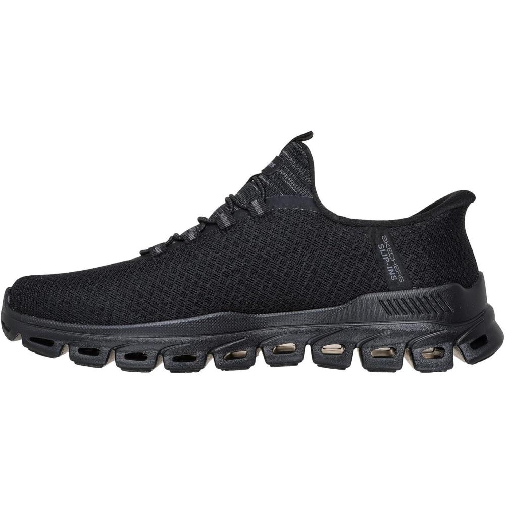 imageSkechers Mens GlideStep Noxus Hands Free SlipinBlack Mesh Pu