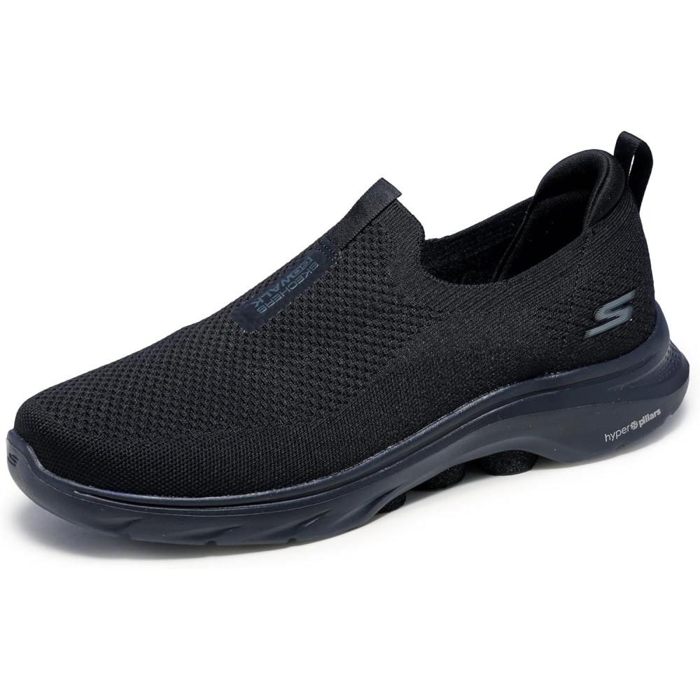 imageSkechers Mens Go Walk 7 Stretch Fit SliponBlackBlack
