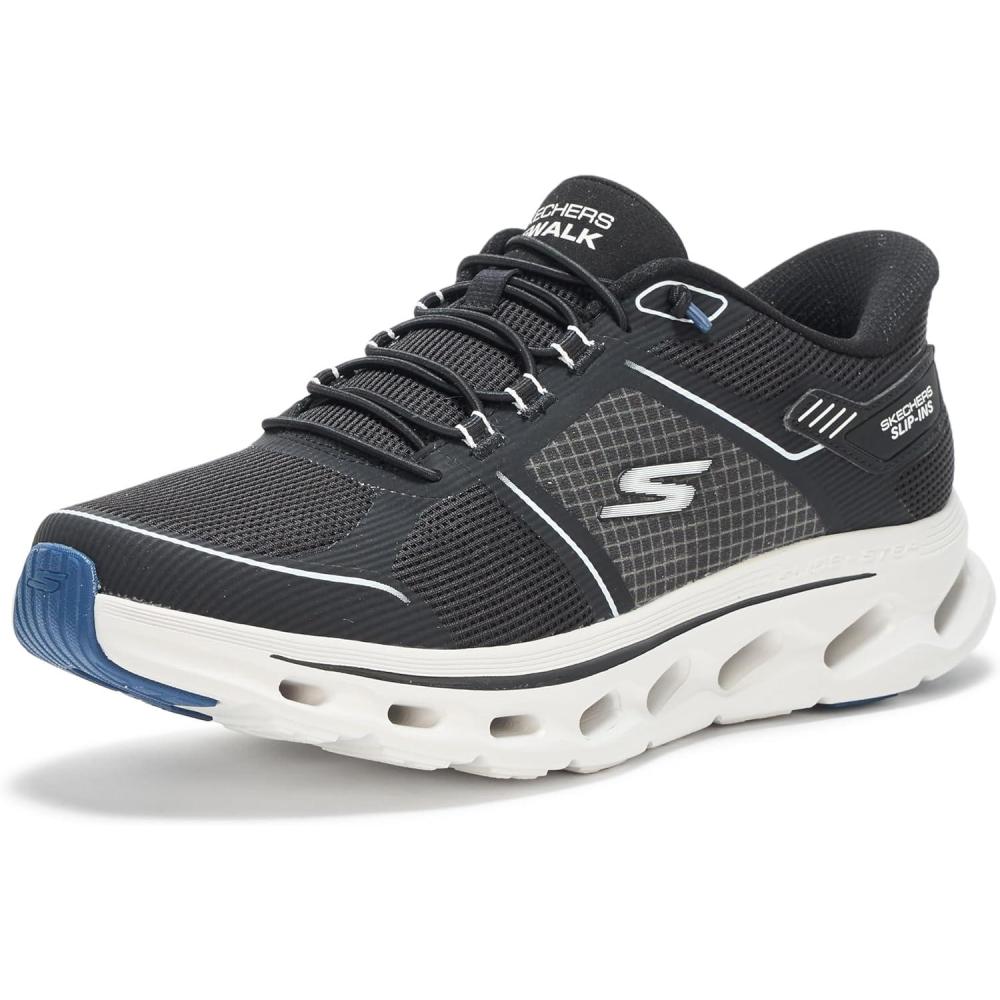 imageSkechers Mens Go Walk Glide Step 20 Zalor Hands Free SlipinsBlackWhite