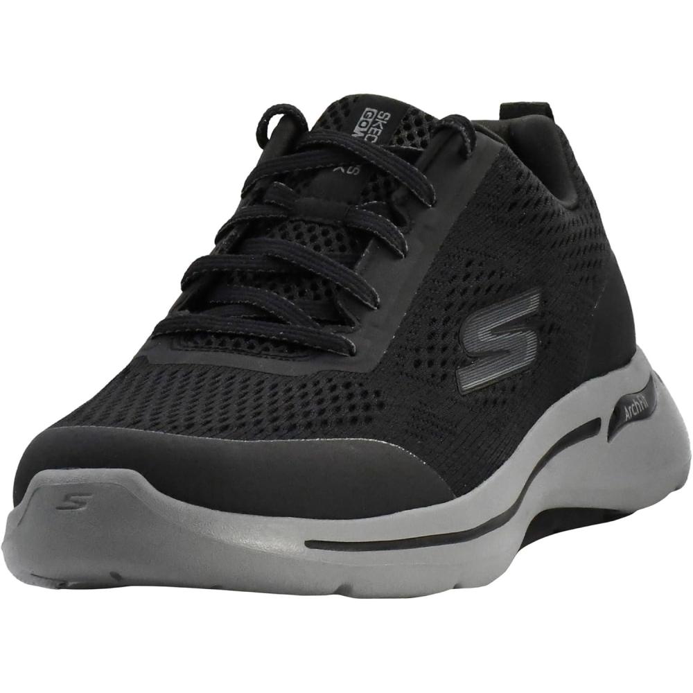 imageSkechers Mens Gowalk Arch FitAthletic Workout Walking Shoe with Air Cooled FoamSneakerBlackGrey