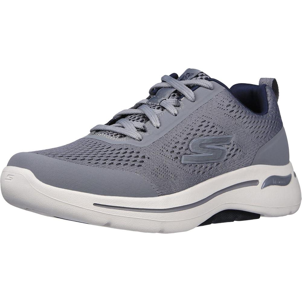 imageSkechers Mens Gowalk Arch FitAthletic Workout Walking Shoe with Air Cooled FoamSneakerGreyNavy