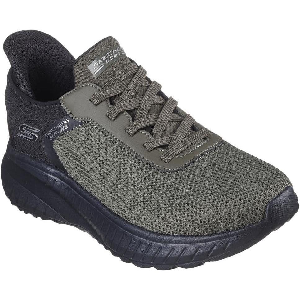 imageSkechers Mens Hands Free Slipins Bobs Squad Chaos Solid TourOlive