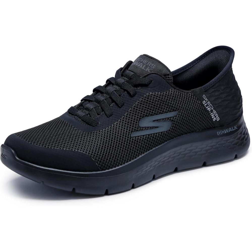 imageSkechers Mens Hands Free Slipins Go Walk FlexHands Up SneakerSneakerBlackBlack