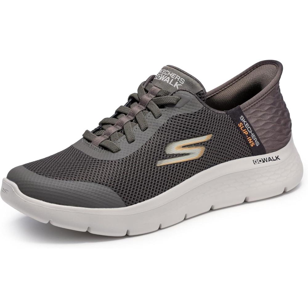 imageSkechers Mens Hands Free Slipins Go Walk FlexHands Up SneakerSneakerBrown