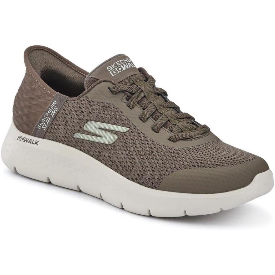 imageSkechers Mens Hands Free Slipins Go Walk FlexHands Up SneakerSneakerTaupe