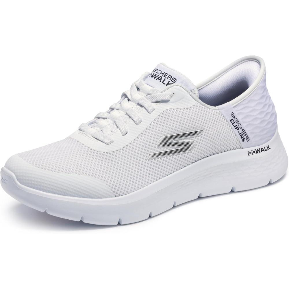 imageSkechers Mens Hands Free Slipins Go Walk FlexHands Up SneakerSneakerWhite
