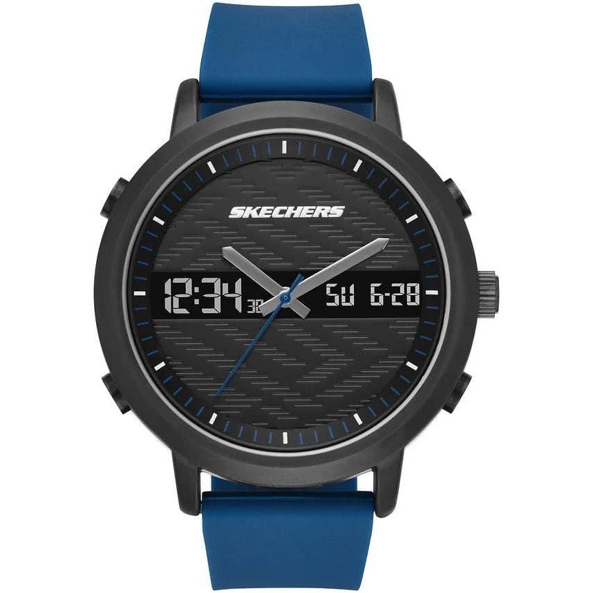 imageSkechers Mens Lawndale AnalogDigital Chronograph Watch Color Black Navy Model SR5072