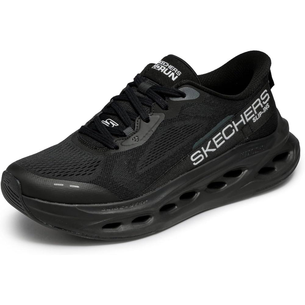 imageSkechers Mens Max Cushioning Glide Step Advert Hands Free SlipinsBlackBlack