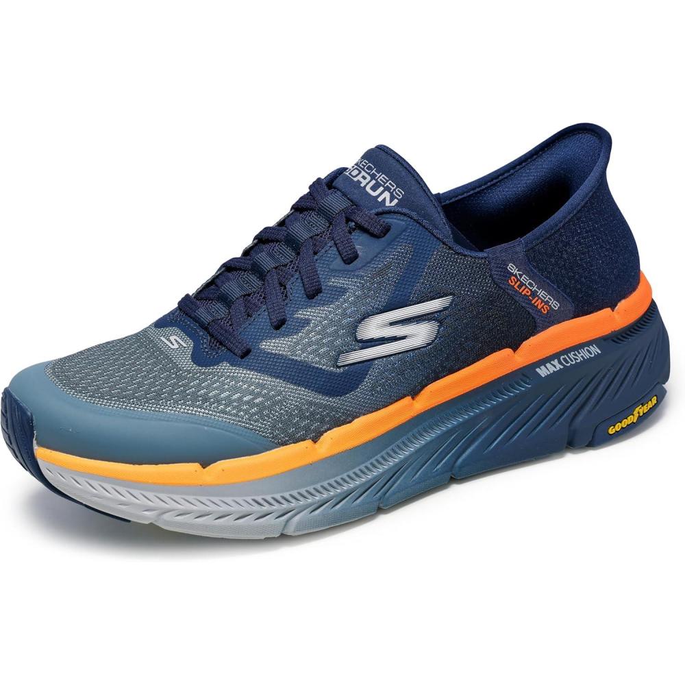imageSkechers Mens Max Cushioning Premier 20 Ascendant II Hands Free SlipinsNavyOrange