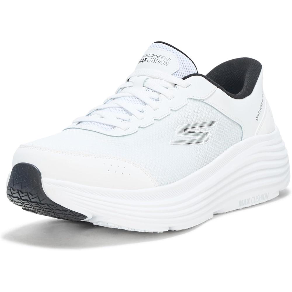 imageSkechers Mens Mens Hands Free Slipins Max Cushioning Endeavour Cardova SneakerWhiteBlack