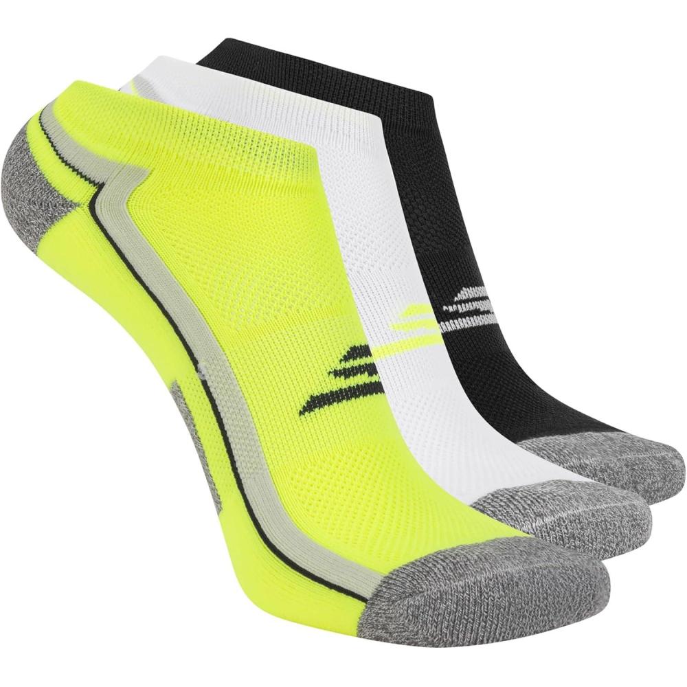imageSkechers Mens Performance Golf Low Cut Socks 3PackSafety YellowWhiteBlack