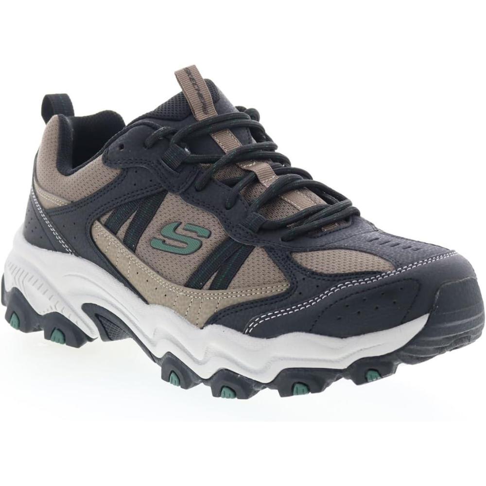 imageSkechers Mens Stamina Upper Stitch SneakersBrown Black