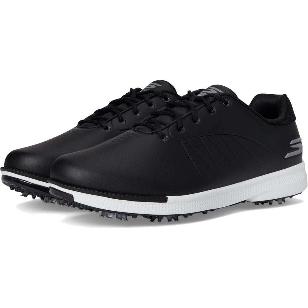 imageSkechers Mens Tempo Spikeless Waterproof Lightweight Golf ShoeBlackWhite Spiked