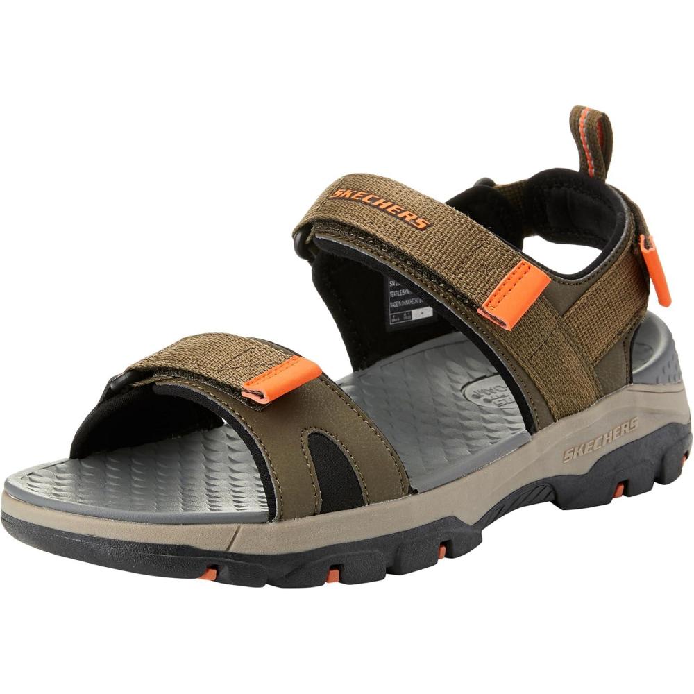 imageSkechers Mens TresmenGaro Open Toe Water SandalOlive Green Mesh Synthetic