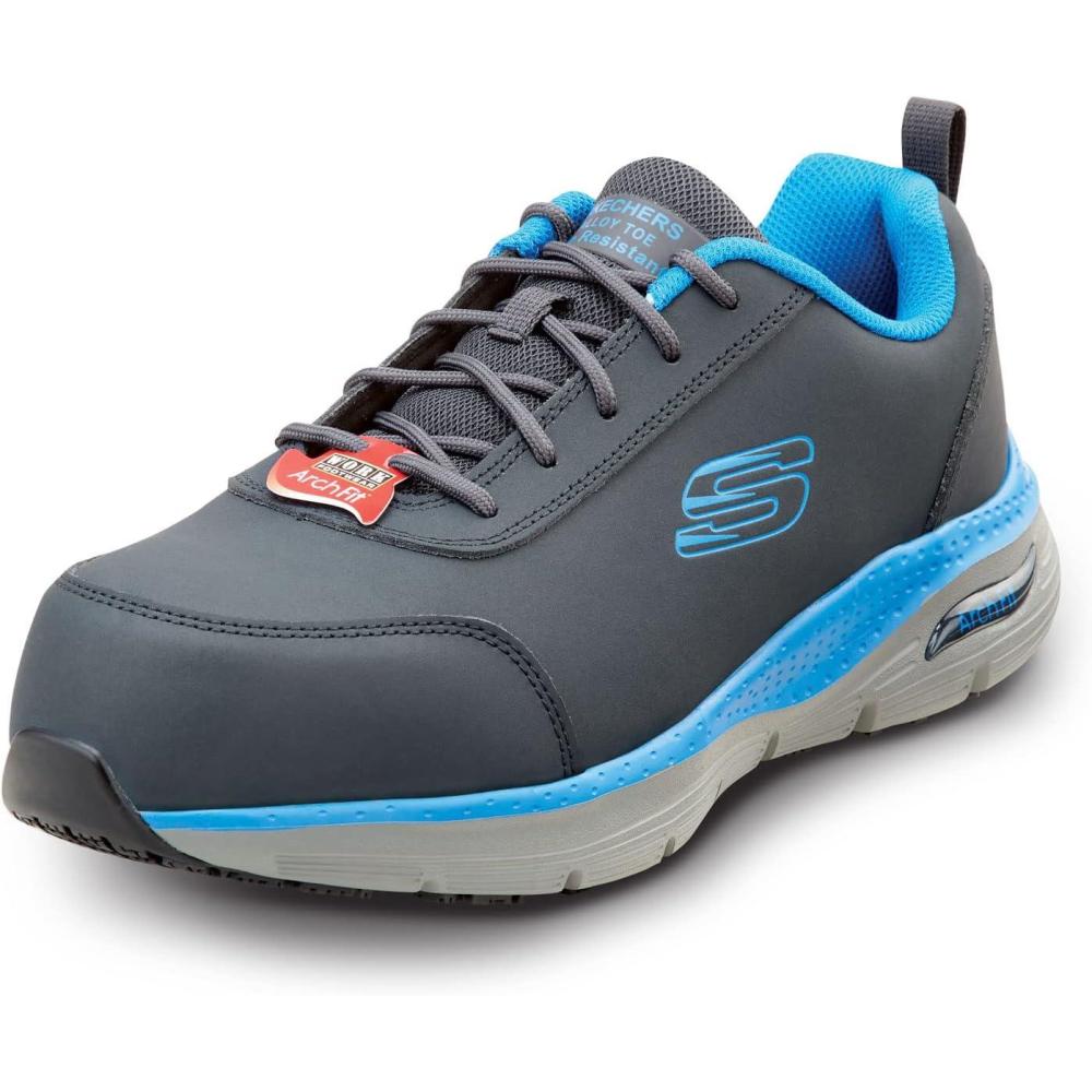 imageSkechers Mens Work Arch Fit 20 Slip Resistant Laceup Sneakers for MenBeau Navy Blue