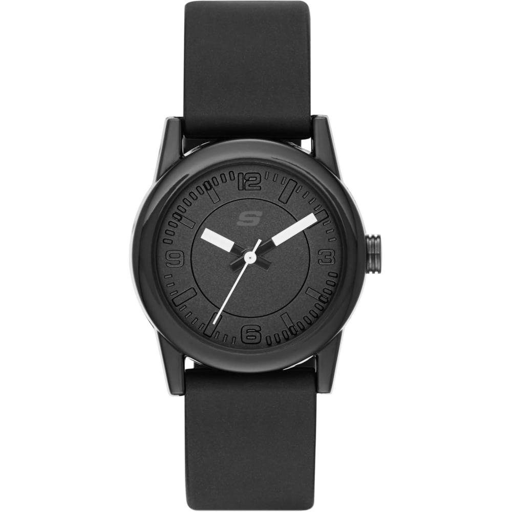 imageSkechers Rosencrans Mini Metal or Silicone Analog Watch for WomenBlack