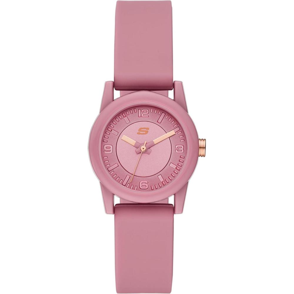 imageSkechers Rosencrans Mini Metal or Silicone Analog Watch for WomenRose Pink