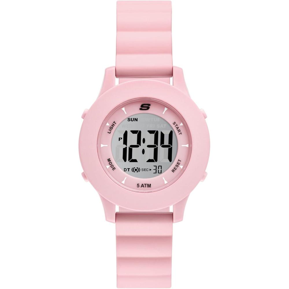 imageSkechers Rosencrans Silicone Digital Watch for WomenPink Slipins