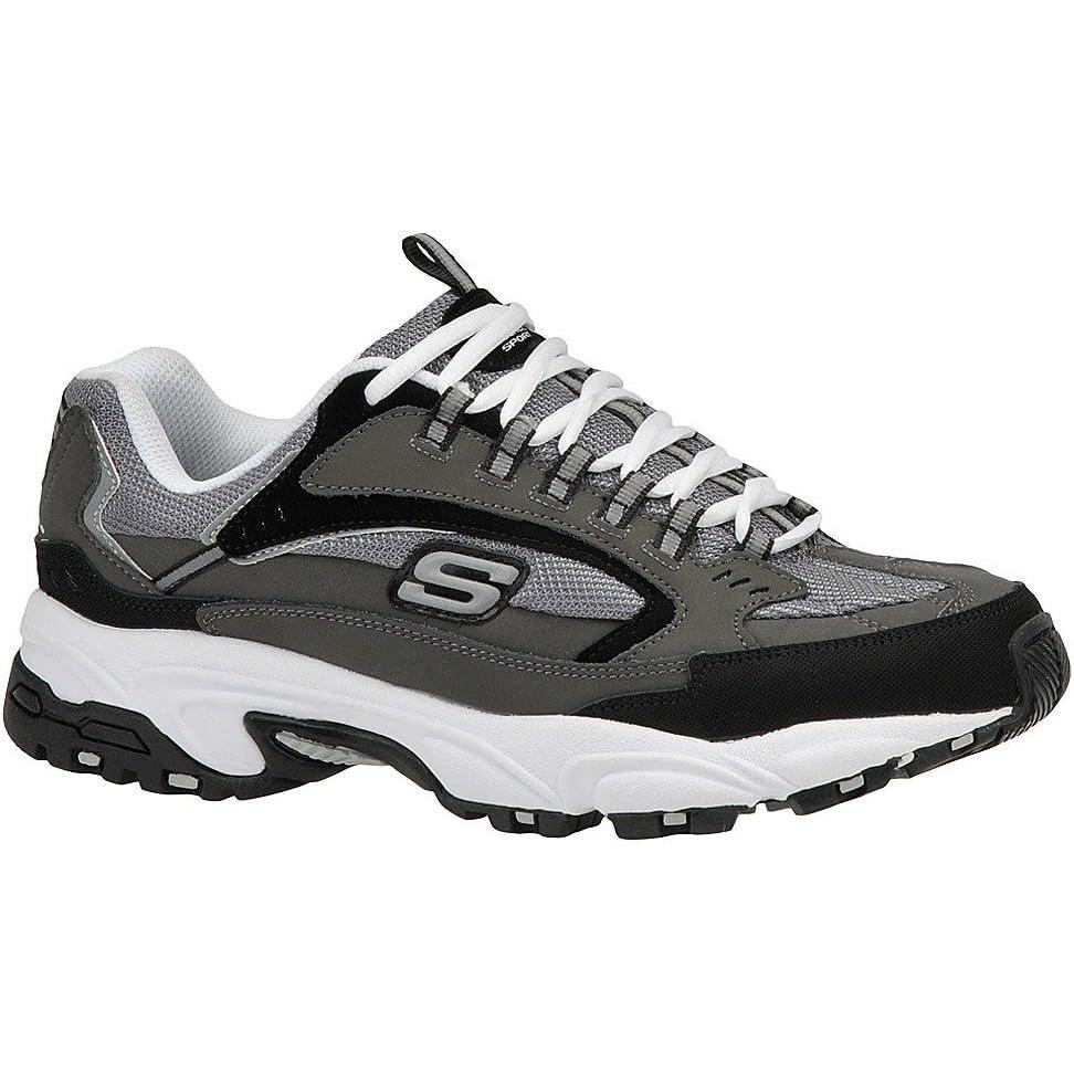 imageSkechers Sport Mens Stamina Nuovo Cutback LaceUp SneakerCharcoalBlack105 M US