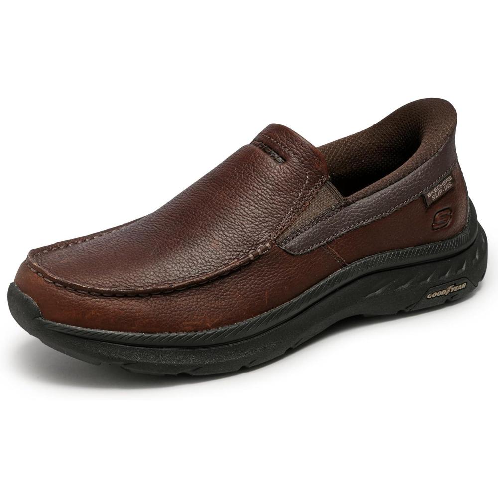 imageSkechers USA Mens PollardOsgood Moc Toe LoafersRedBrown