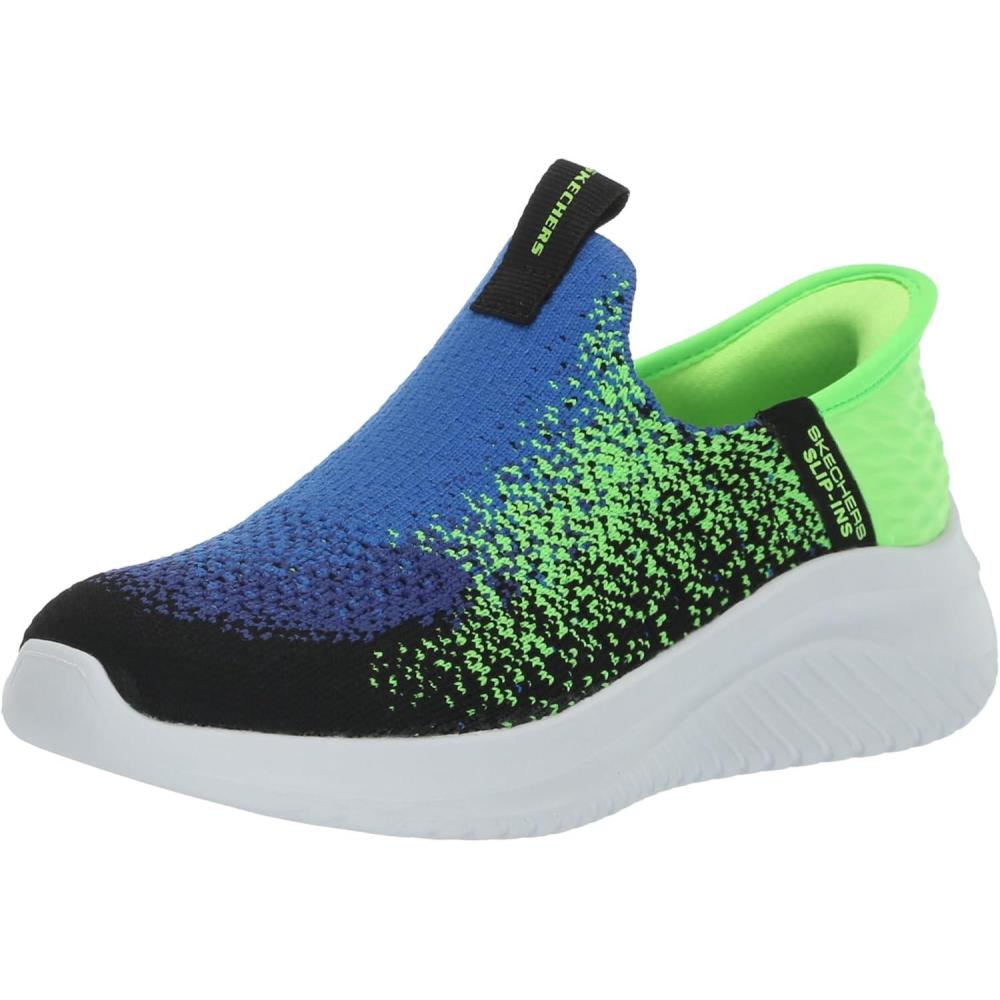 imageSkechers UnisexChild Microstrides Recess RulesBlackBlueLime