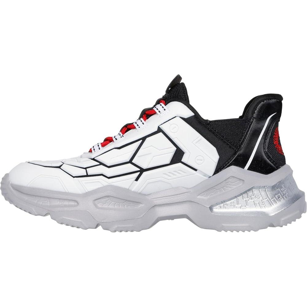 imageSkechers UnisexChild SkechBots OrbitronWhiteBlackRed