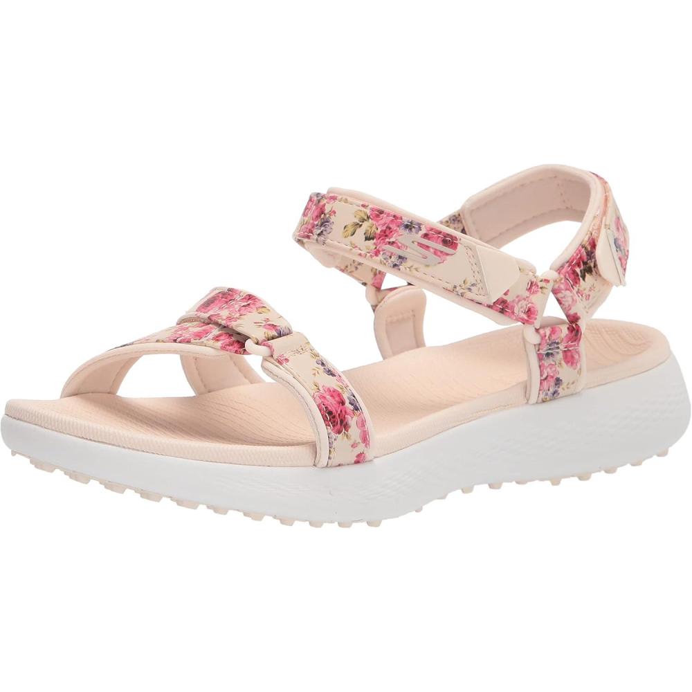 imageSkechers Womens 600 Spikeless Golf Sandals ShoeNaturalMulti