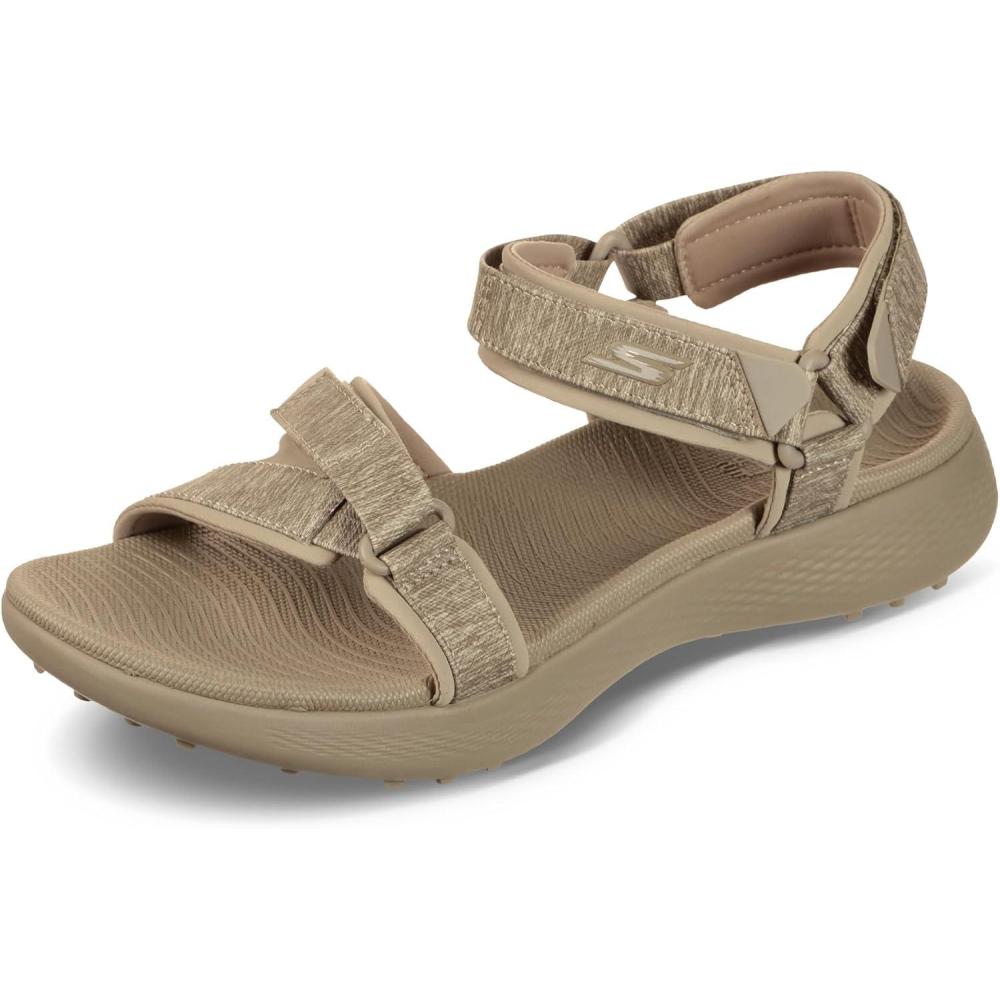 imageSkechers Womens 600 Spikeless Golf Sandals ShoeTaupe