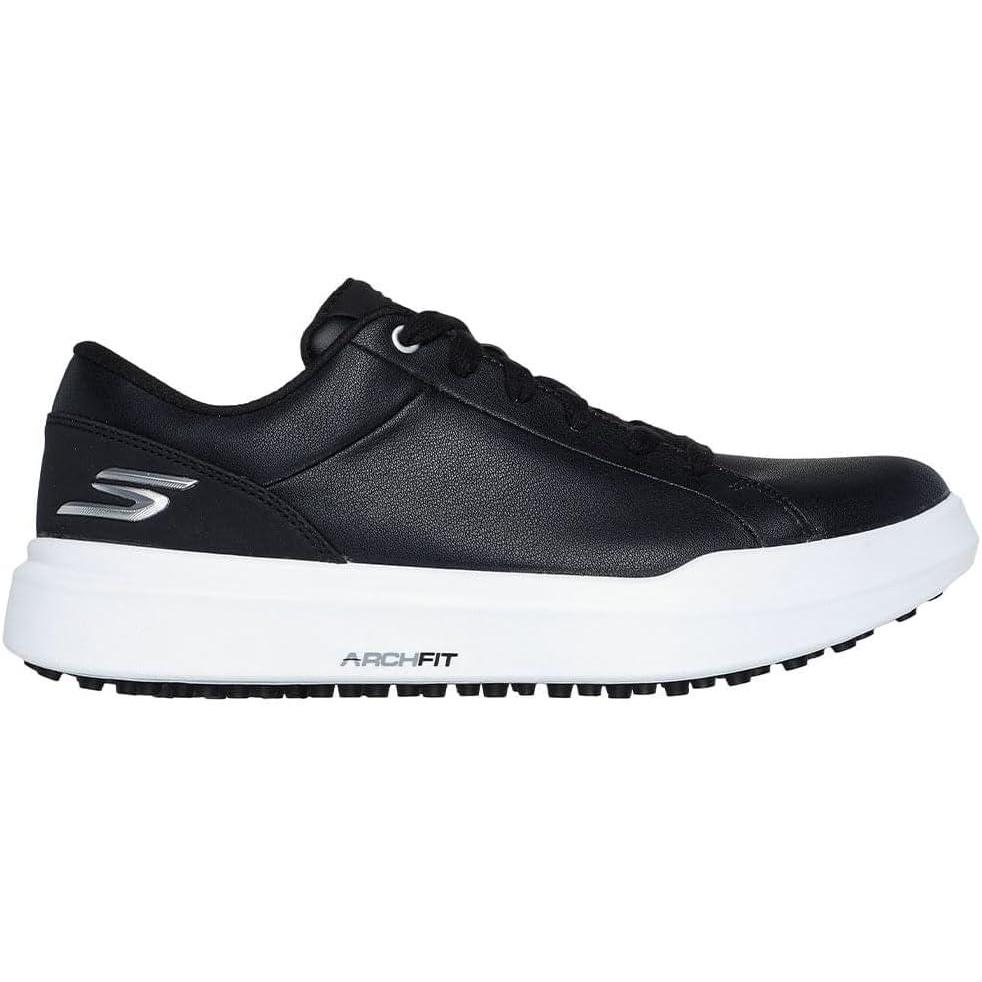imageSkechers Womens Drive 6 Arch Fit Leather Relaxed Fit Waterproof Golf ShoeBlack