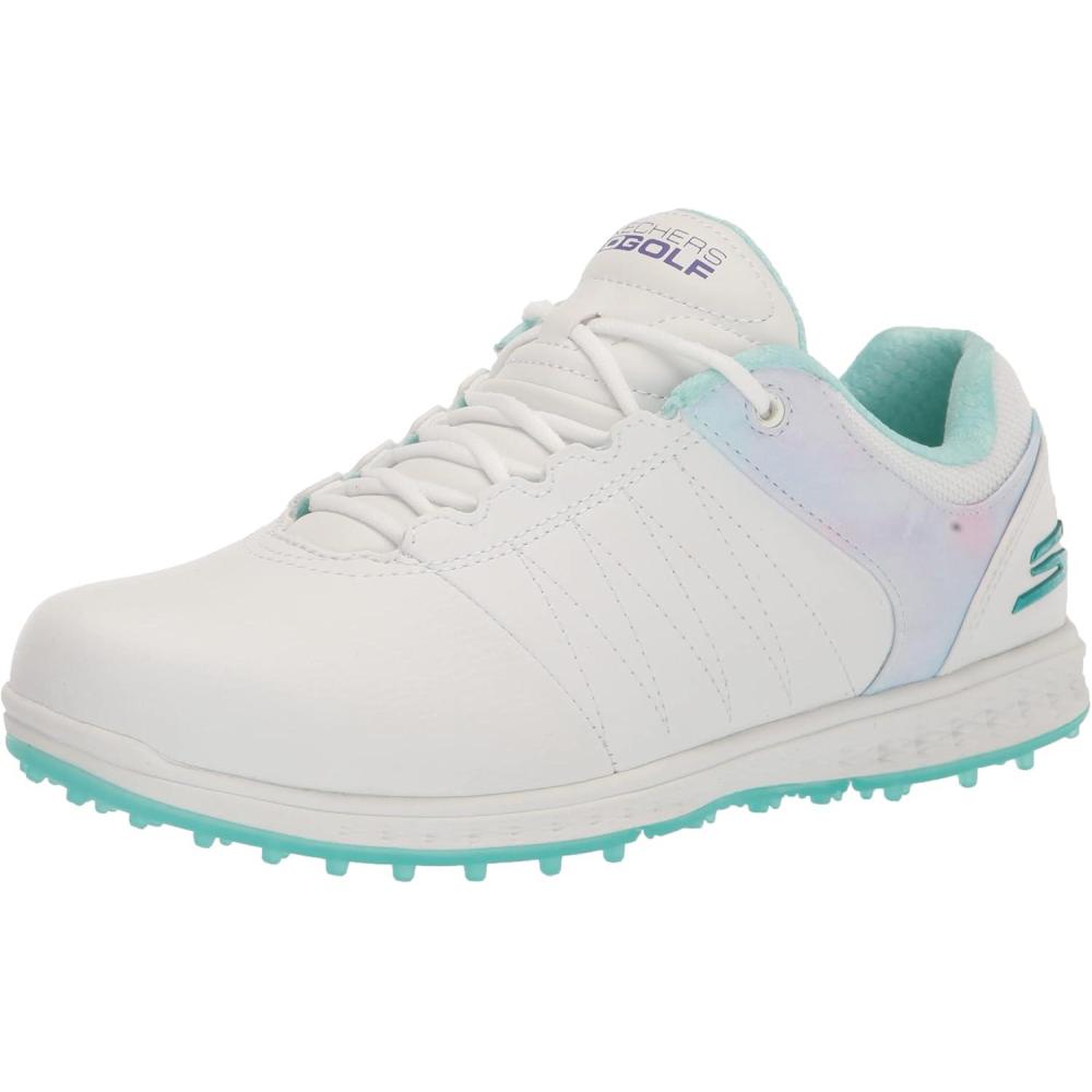 imageSkechers Womens Go Golf Pivot Spikeless Golf ShoeWhiteMulti Splash Print