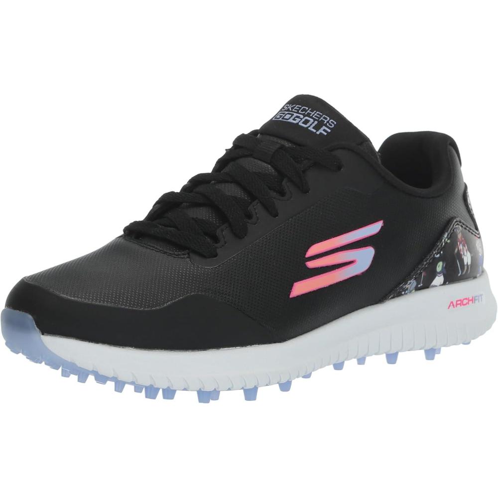 imageSkechers Womens Go Max Arch Fit Spikeless Golf Shoe SneakerBlack Dogs Waterproof