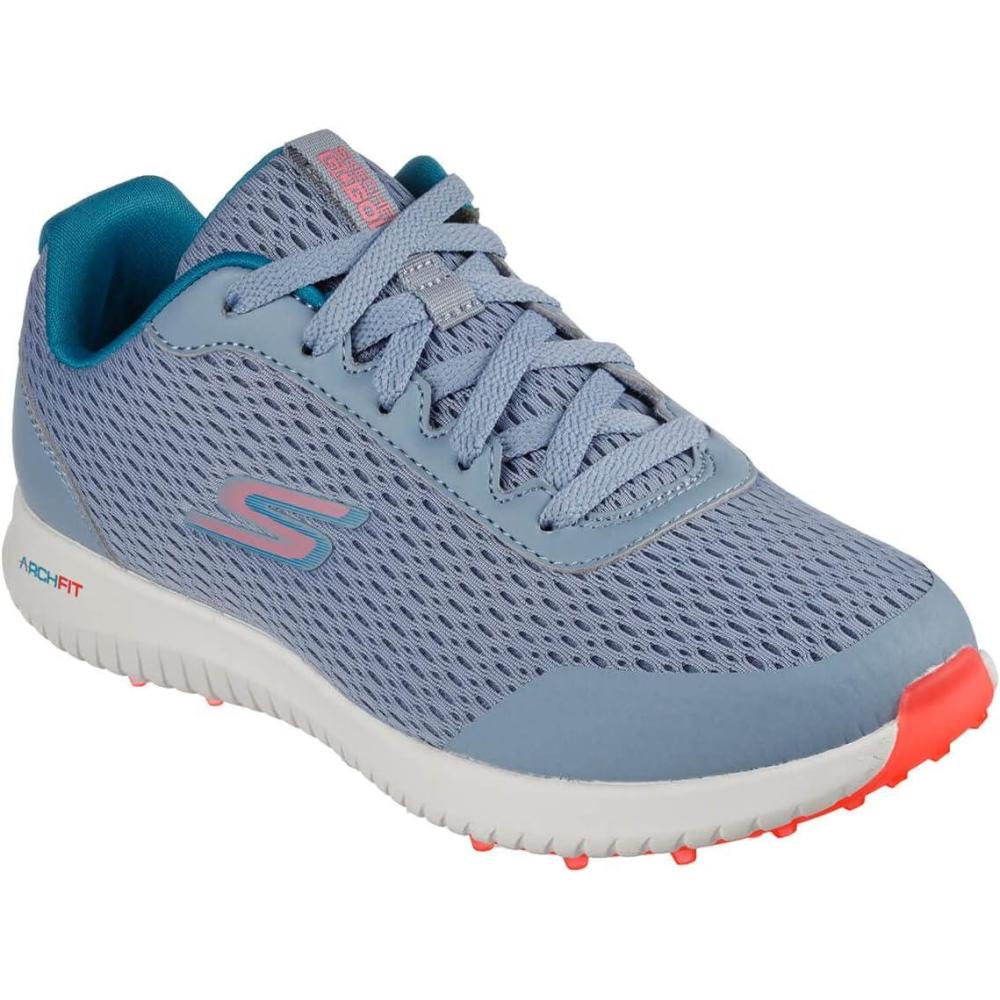 imageSkechers Womens Go Max Arch Fit Spikeless Golf Shoe SneakerBlueMulti Mesh