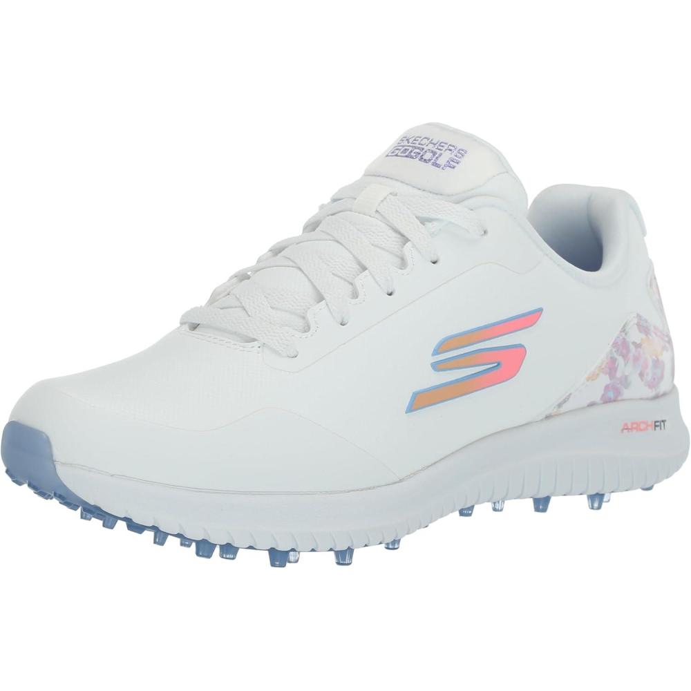 imageSkechers Womens Go Max Arch Fit Spikeless Golf Shoe SneakerWhite Floral Waterproof