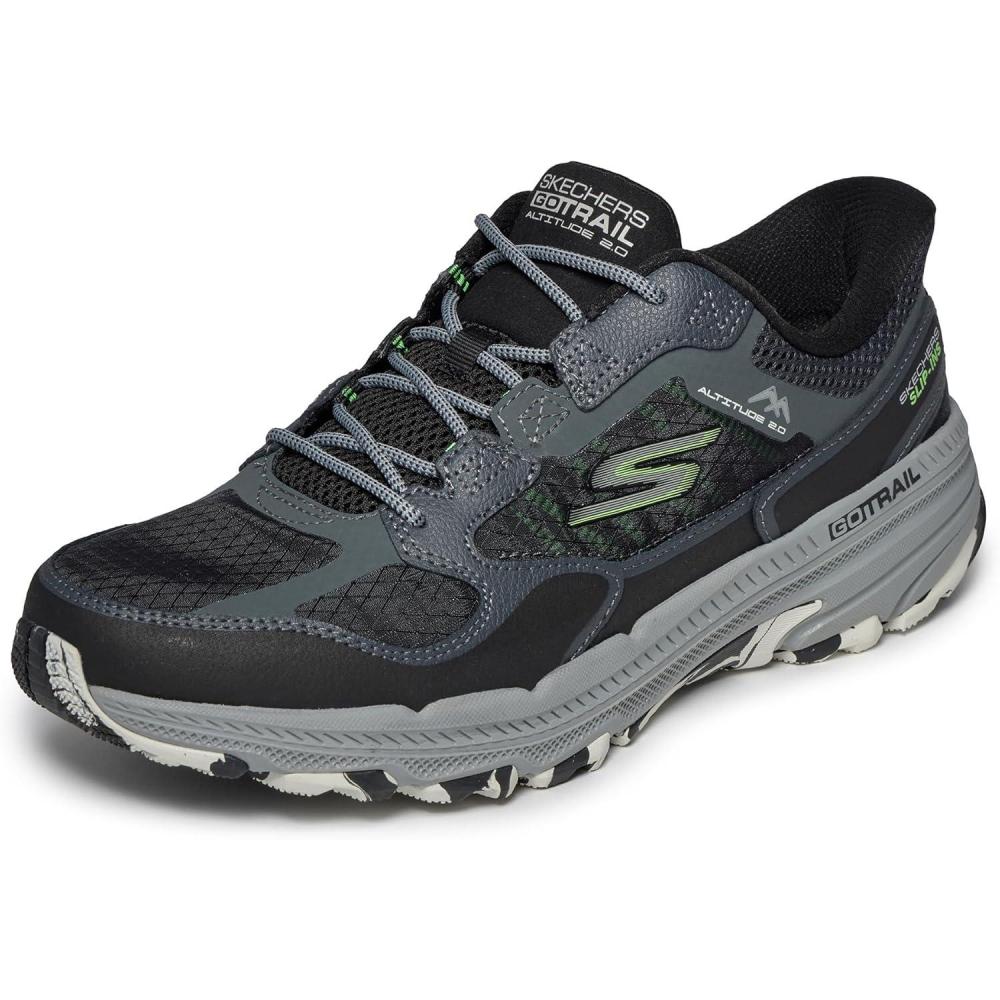 imageSkechers Womens Go Run Trail Altitude 20 Ravine Womens Trail Running ShoesBlackGrey