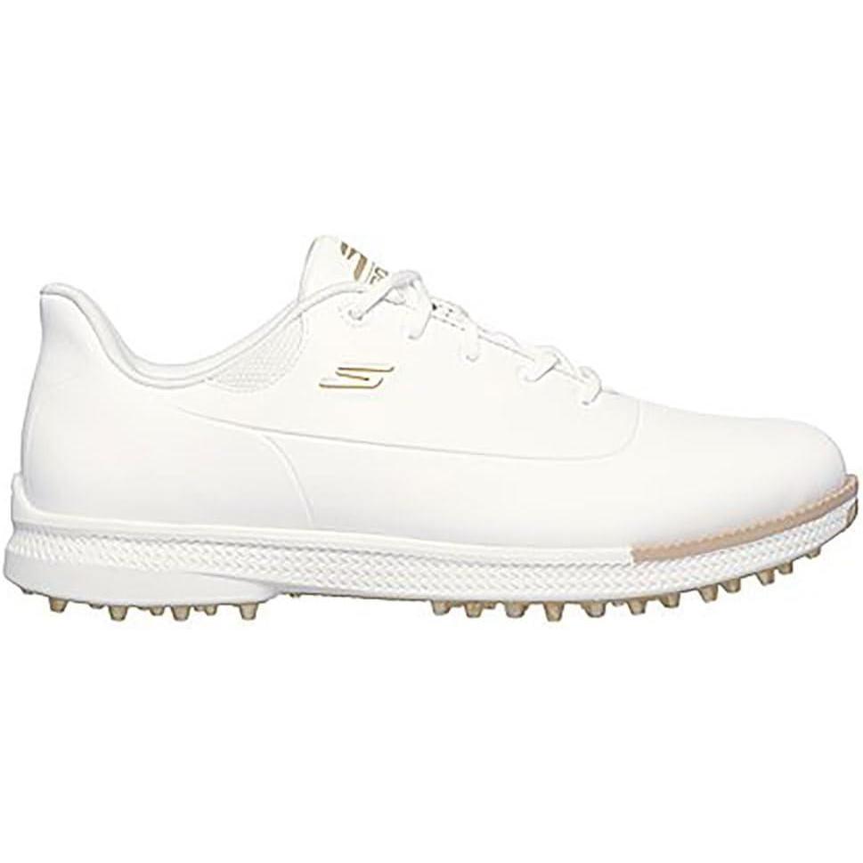 imageSkechers Womens Jasmine Waterproof Golf Shoe SneakerWhiteGold Spikeless