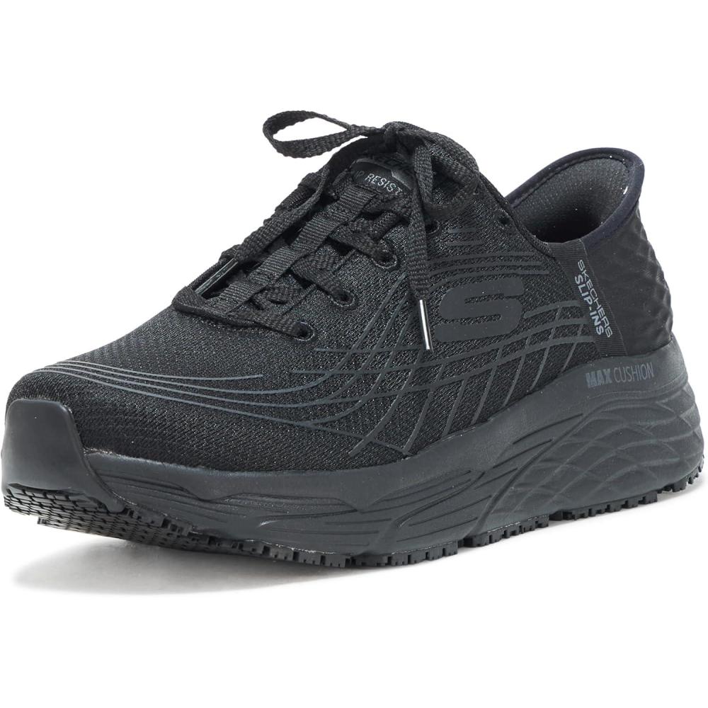 imageSkechers Womens Max Cushioning Elite Sr Eltra Hands Free SlipinsBlack