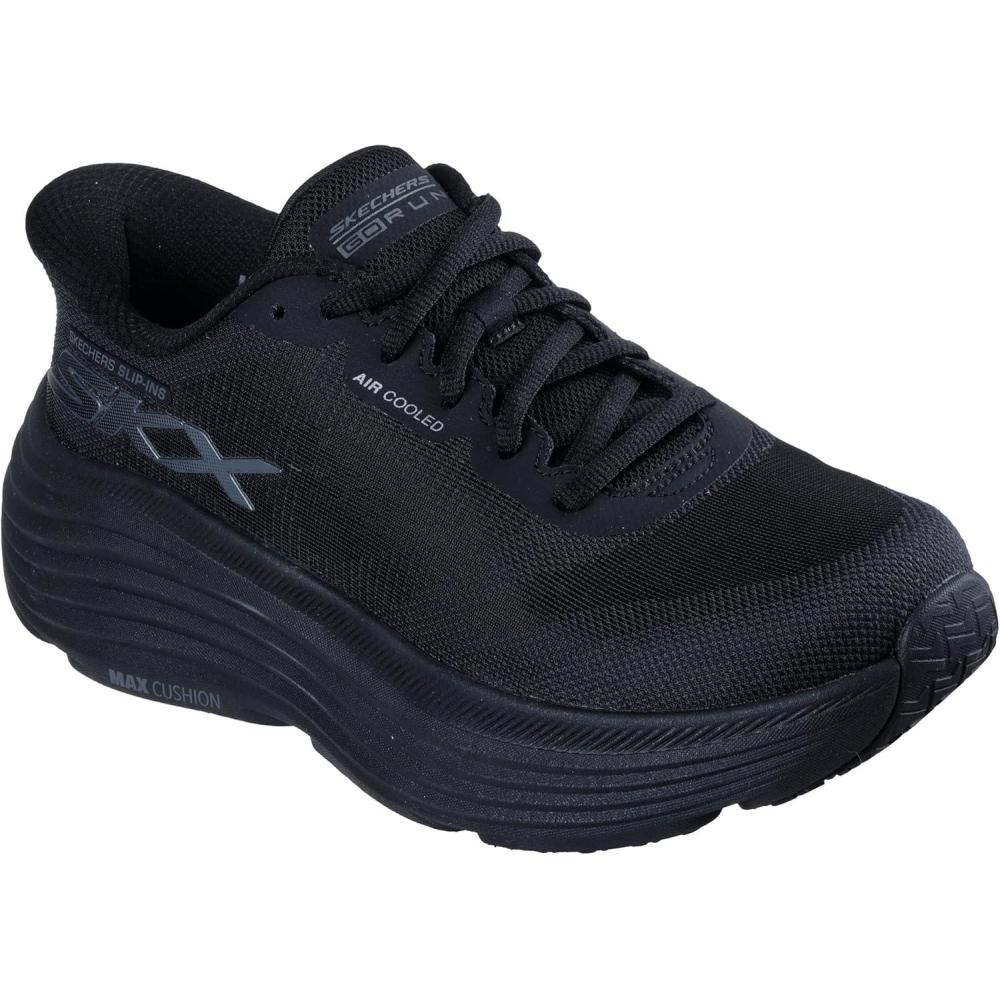 imageSkechers Womens Max Cushioning Endeavour Hallandale Hands Free SlipinsBlackBlack