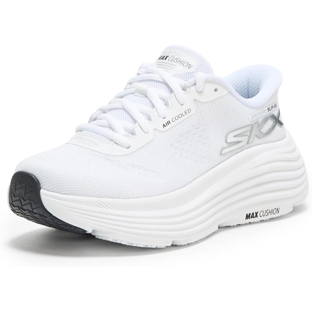 imageSkechers Womens Max Cushioning Endeavour Hallandale Hands Free SlipinsWhiteBlack