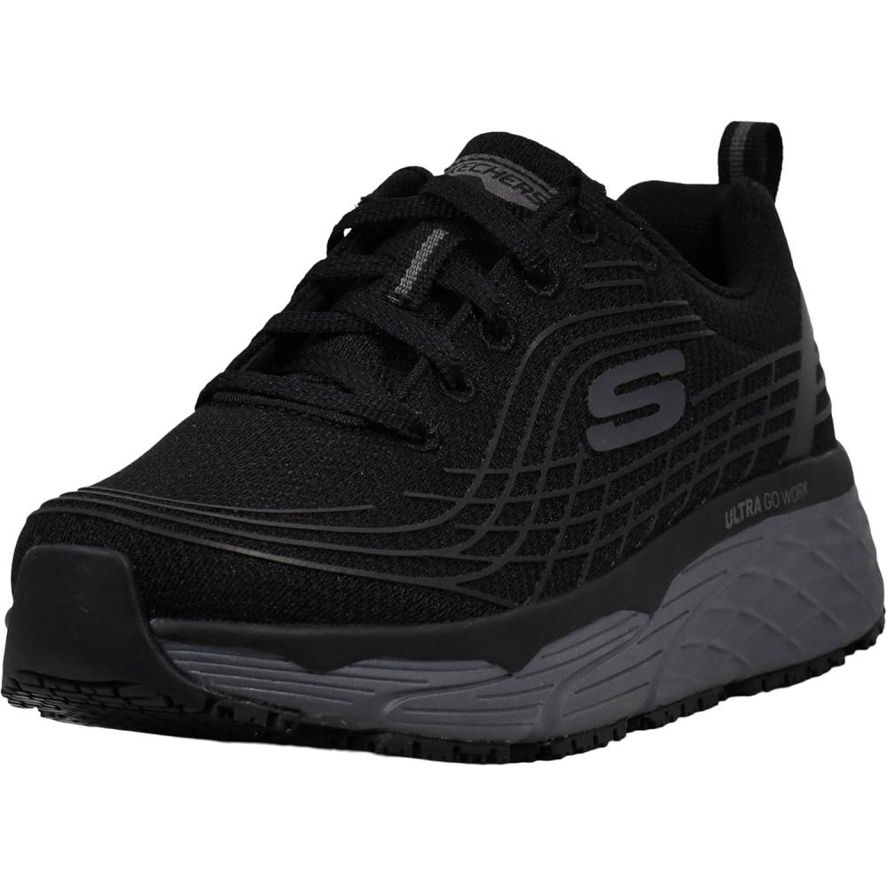imageSkechers Womens Relaxed Fit Max Cusioning Elite Sr Outsole Work BootsBlackCharcoal